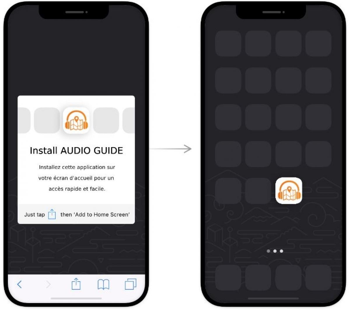 Installing the Audio Guide on Safari (iOS)